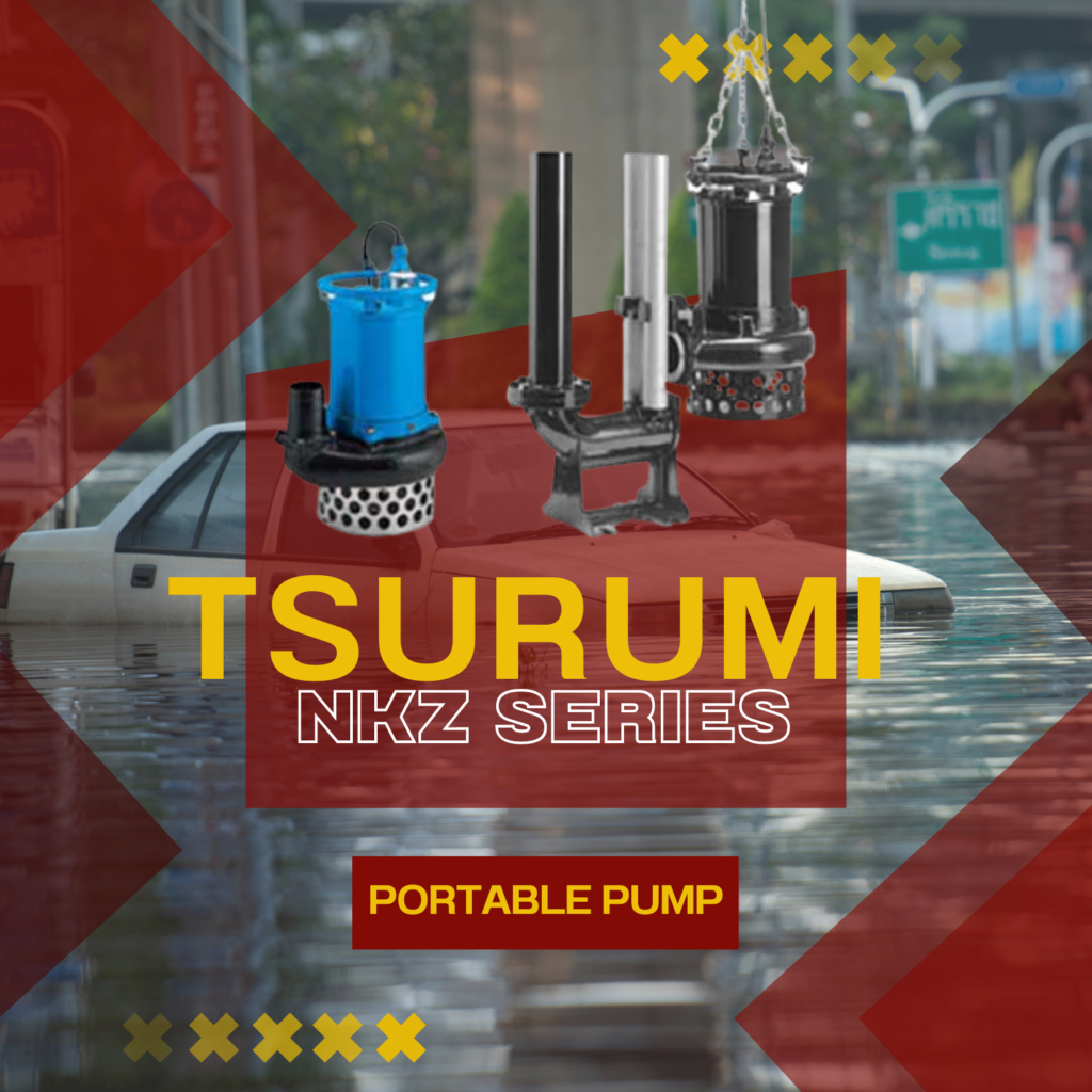 portable submersible pump with items