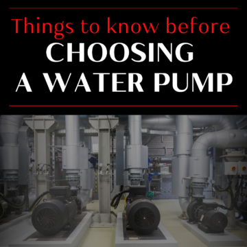 Choosing a water pump